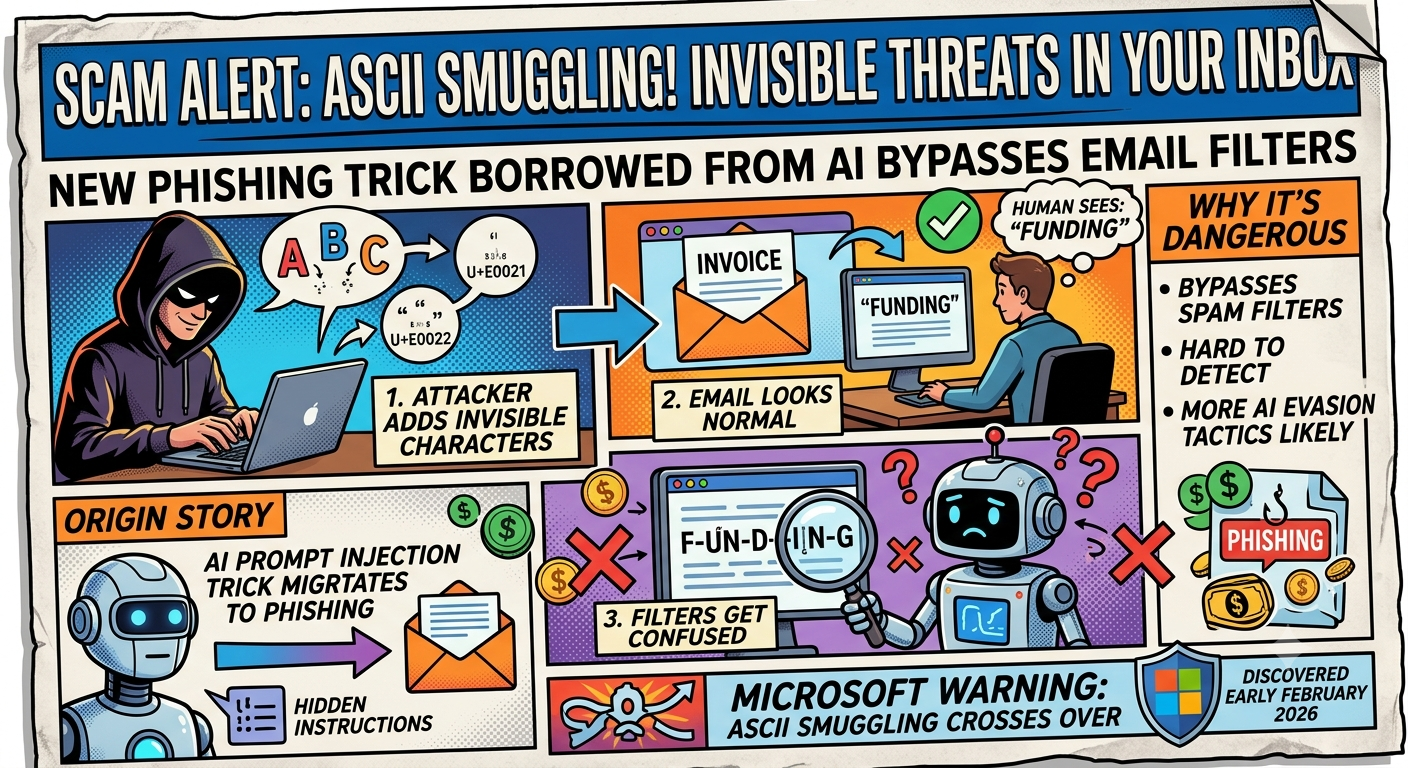 Phishing Campaign Sends Millions of Emails Using Invisible Unicode to Evade Filters